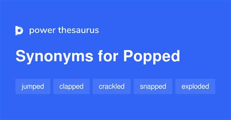 popped synonym|pop thesaurus.